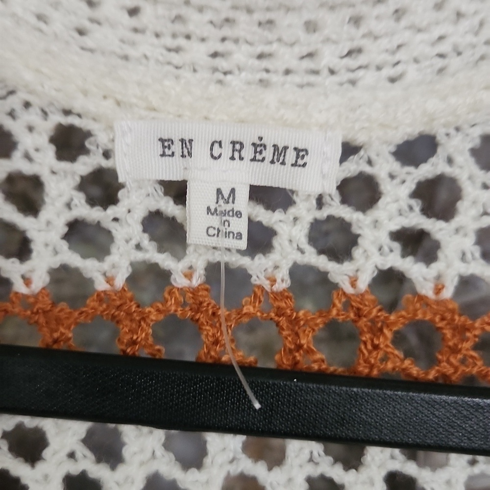 Crotchet Long line Cover Up Duster Photo's Medium Beach Cruise Vacation - Picture 3 of 11